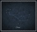 Cetus star constellation, Night sky, Cluster of stars, Deep space Royalty Free Stock Photo